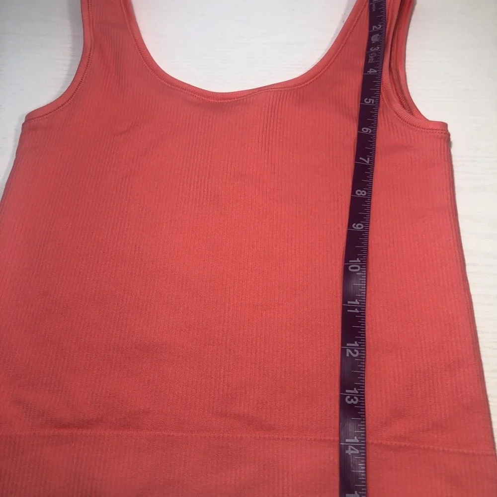 Athleta Girl Rise Above Rib Crop Tank Size XL/14 Coral